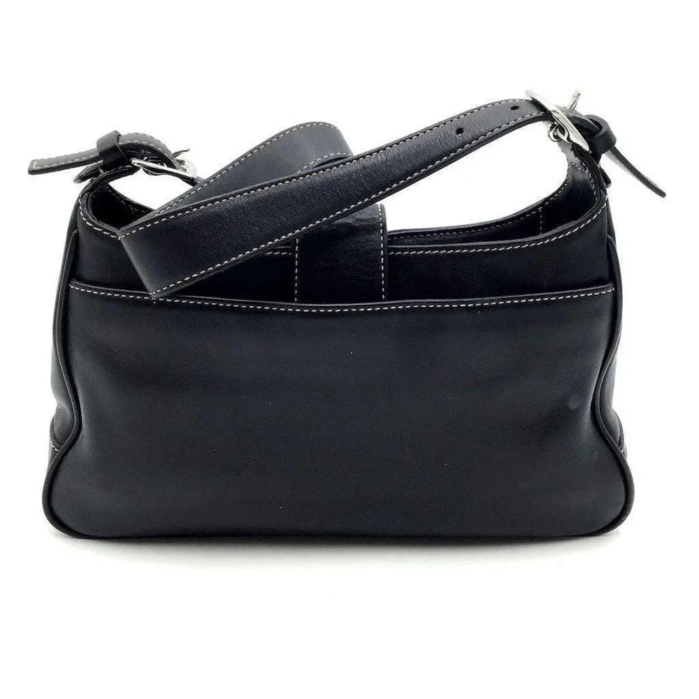 Vintage Coach Women's Black Leather‎ Hamptons Hobo Bag #7789